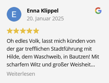 Bewertung Stadtfürung Bautzen